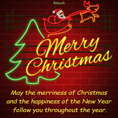 Wish - May the merriness of Christmas and the happiness of the New Year ...