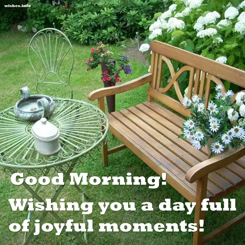 Wish - Good Morning! Wishing you a day full of joyful moments!